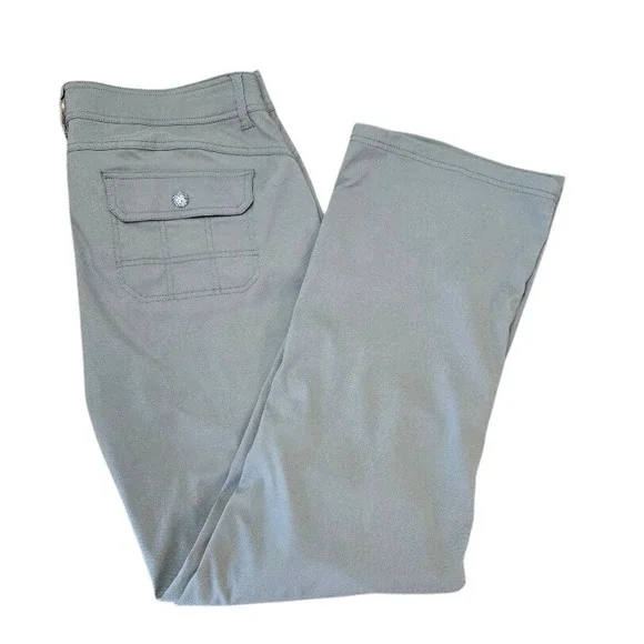 Prana Women's Cargo Pants Khaki Green Straight Leg Outdoor Casual Sz 16 - Picture 1 of 9
